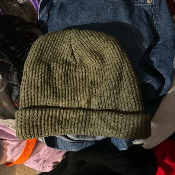 Kith Olive Green Ribbed Knit Hat - Picture 2 of 3